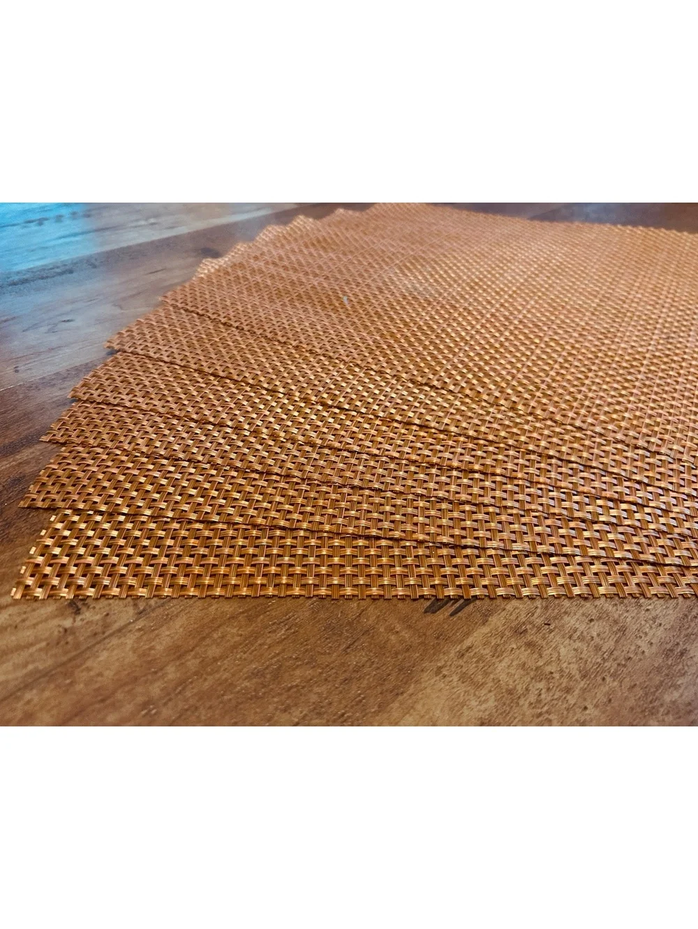 Set of 6 Woven Copper-Colored Placemats